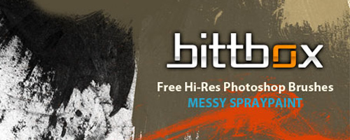 Free Hi-Res Photoshop Brushes: Messy Spraypaint