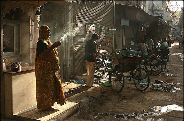 Morning puja. India