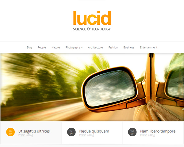 Lucid WordPress Responsive Theme