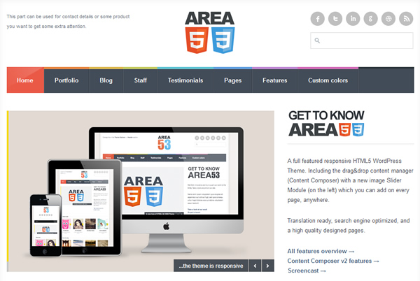 AREA53 - A Responsive HTML5 WordPress Theme