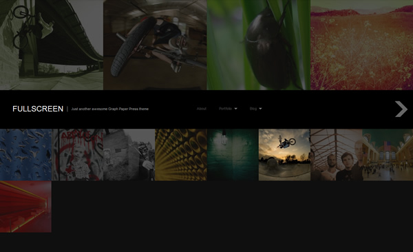 Full Screen Photography WordPress Responsive Theme 