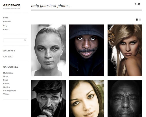 Gridspace Responsive Photography WordPress Theme