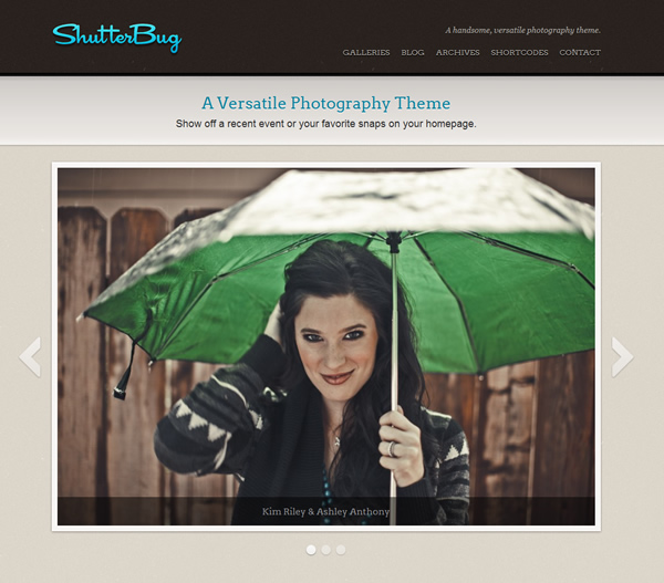 ShutterBug: Responsive Photography WordPress Theme