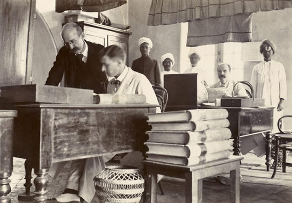 Interior view of Messr Wilson & Cos Office - Madras (Chennai) - 1907