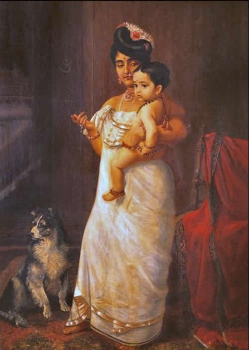 There comes Papa by Raja Ravi Varma