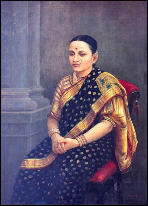 Portrait of a Lady by Raja Ravi Varma