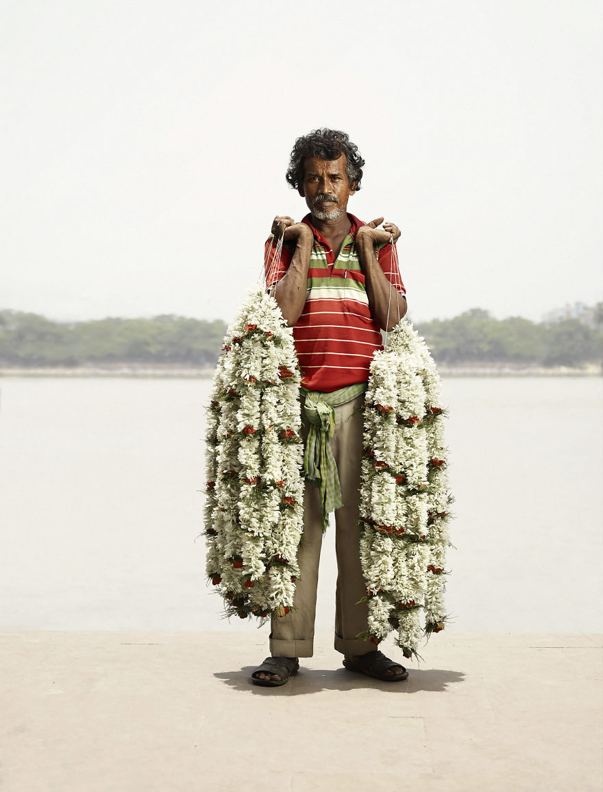 Flower Men In Kolkata - Photo Series By Denmark Photographer Ken Hermann