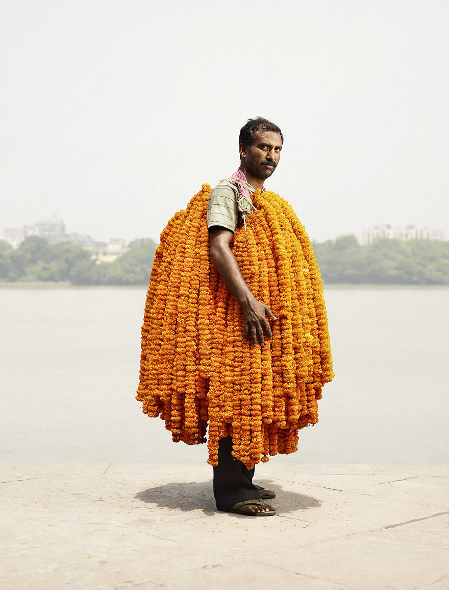 Flower Men In Kolkata - Photo Series By Denmark Photographer Ken Hermann