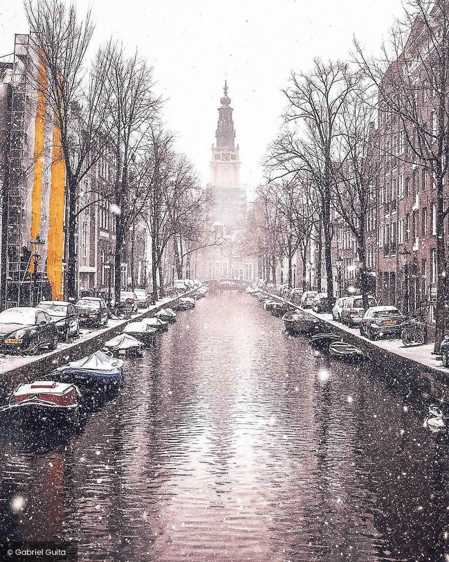 Dutch Photographer Gabriel Guita Beautifully Captured Amsterdam Covered By Heavy Snow