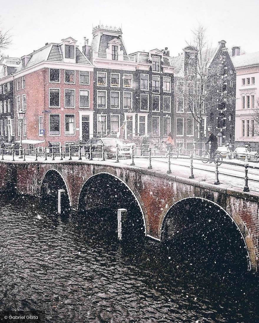 Dutch Photographer Gabriel Guita Beautifully Captured Amsterdam Covered By Heavy Snow