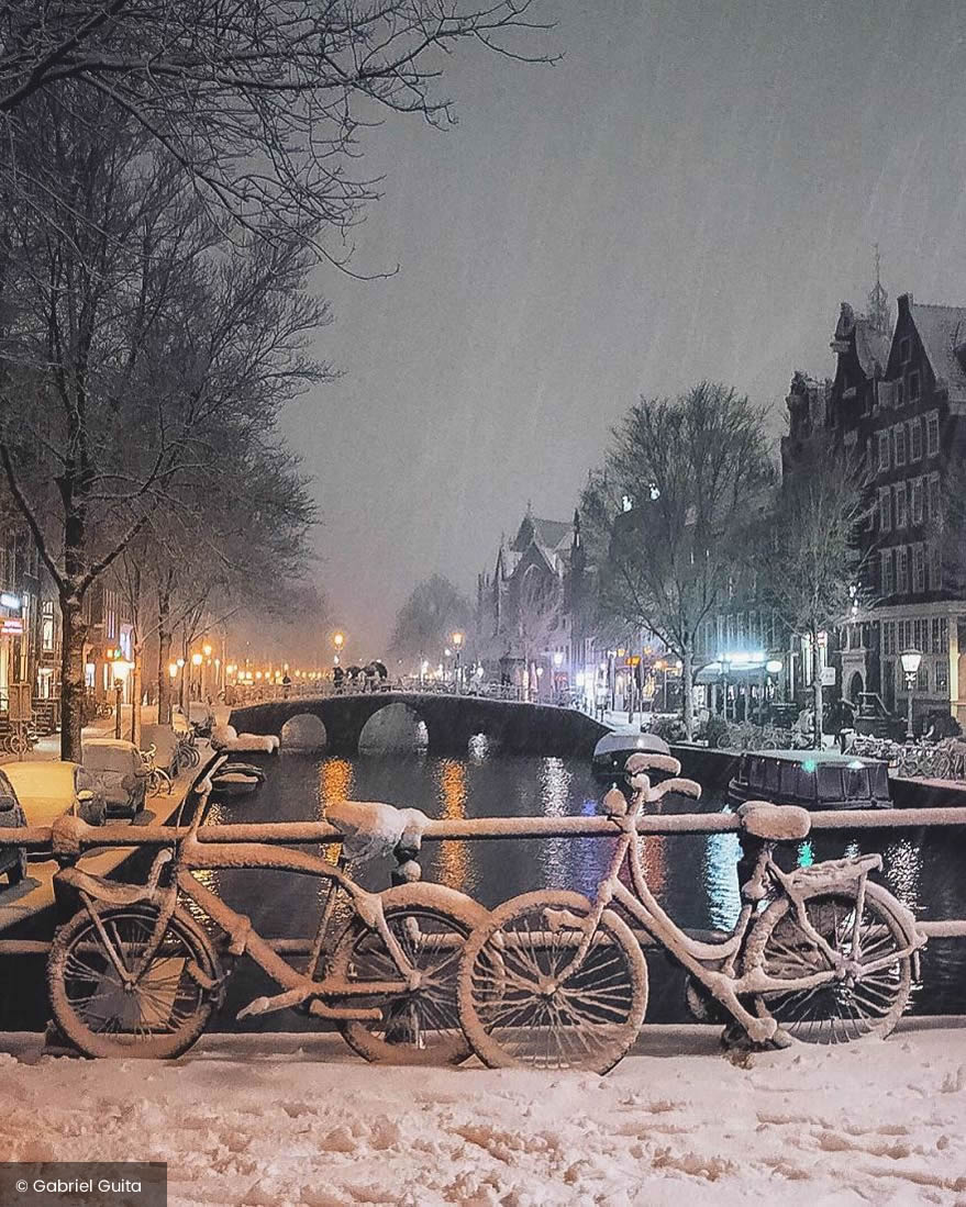 Dutch Photographer Gabriel Guita Beautifully Captured Amsterdam Covered By Heavy Snow