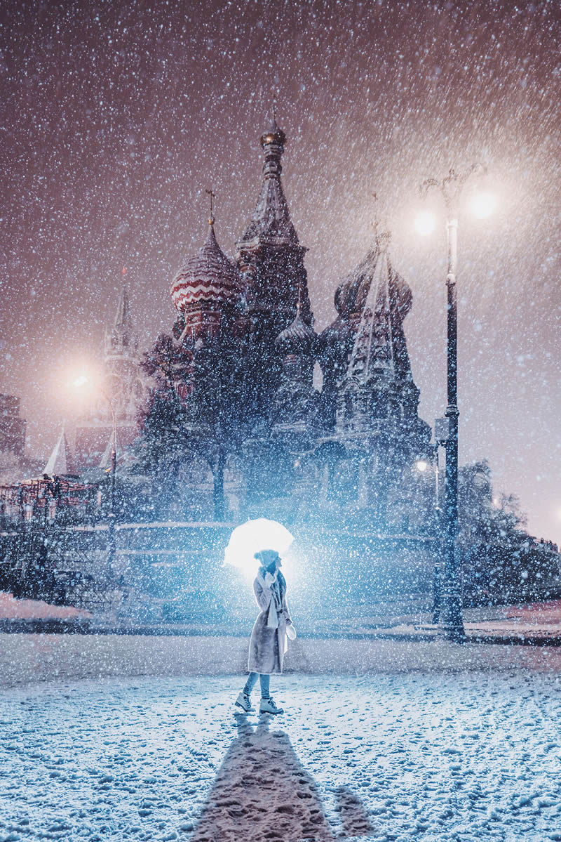 Russian Photographer Kristina Makeeva Beautifully Captured Moscow During Snowfall