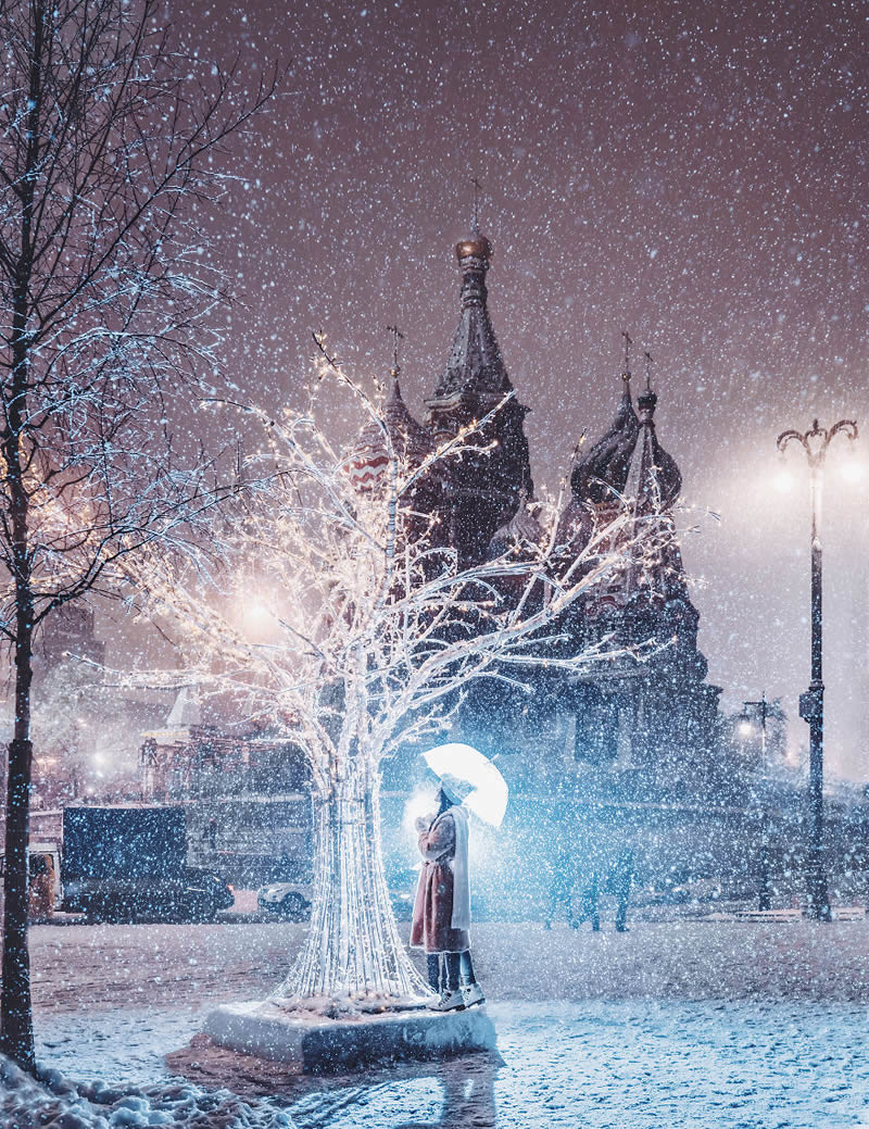 Russian Photographer Kristina Makeeva Beautifully Captured Moscow During Snowfall