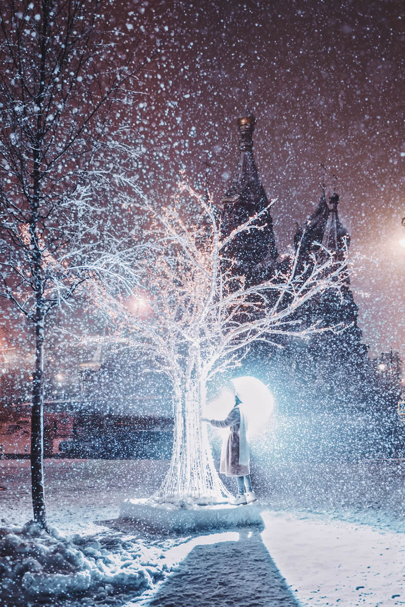 Russian Photographer Kristina Makeeva Beautifully Captured Moscow During Snowfall