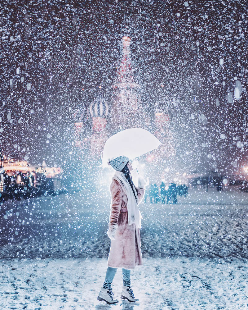 Russian Photographer Kristina Makeeva Beautifully Captured Moscow During Snowfall