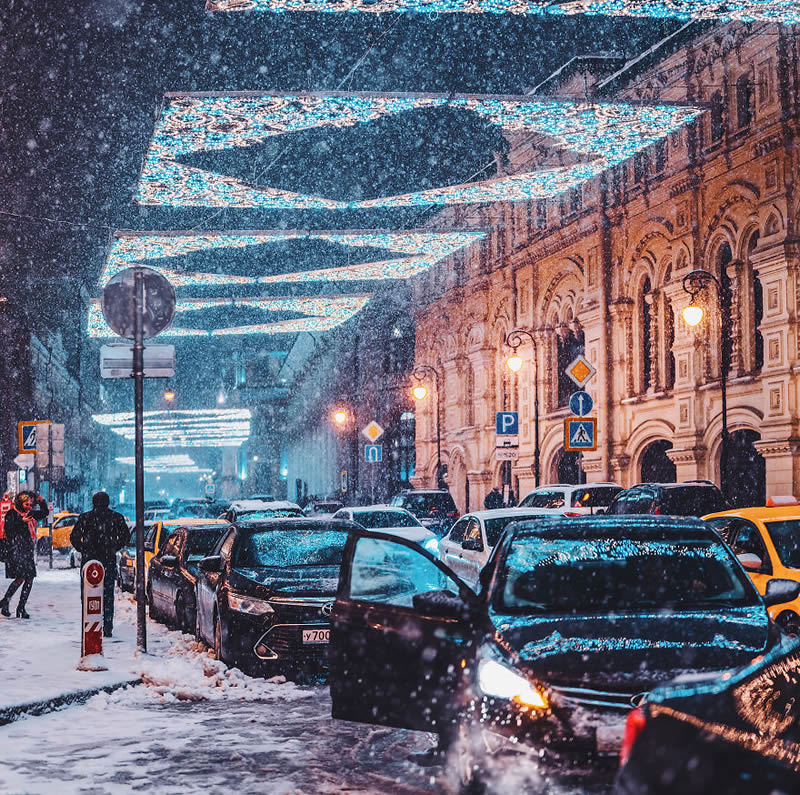 Russian Photographer Kristina Makeeva Beautifully Captured Moscow During Snowfall