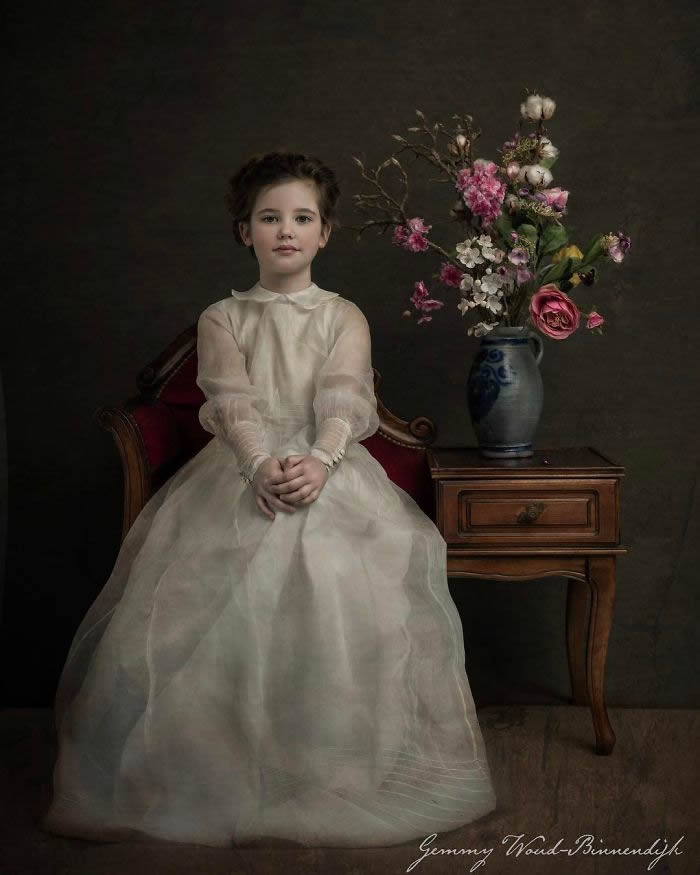 Dutch Photographer Gemmy Woud-Binnendijk Shoots Portraits In the Style Of Classic Paintings