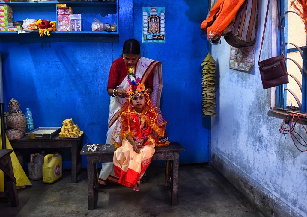 Kumari Puja: Worship Of Unmarried Teenage Girl As Goddess - Photo Series By Avishek Das