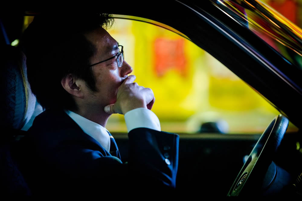 Photographer Oleg Tolstoy Stunningly Captured Tokyos Nighttime Taxi Drivers