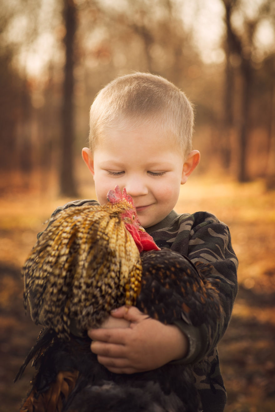 Most Beautiful Photos Of Kids And Barnyard Animals By Phillip Haumesser