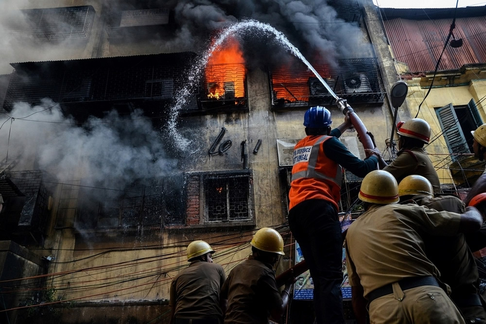 Inferno: Kolkata Bagree Market Fire - Photo Series By Debarshi Mukherjee