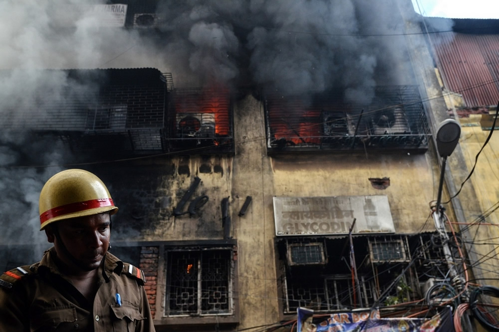 Inferno: Kolkata Bagree Market Fire - Photo Series By Debarshi Mukherjee