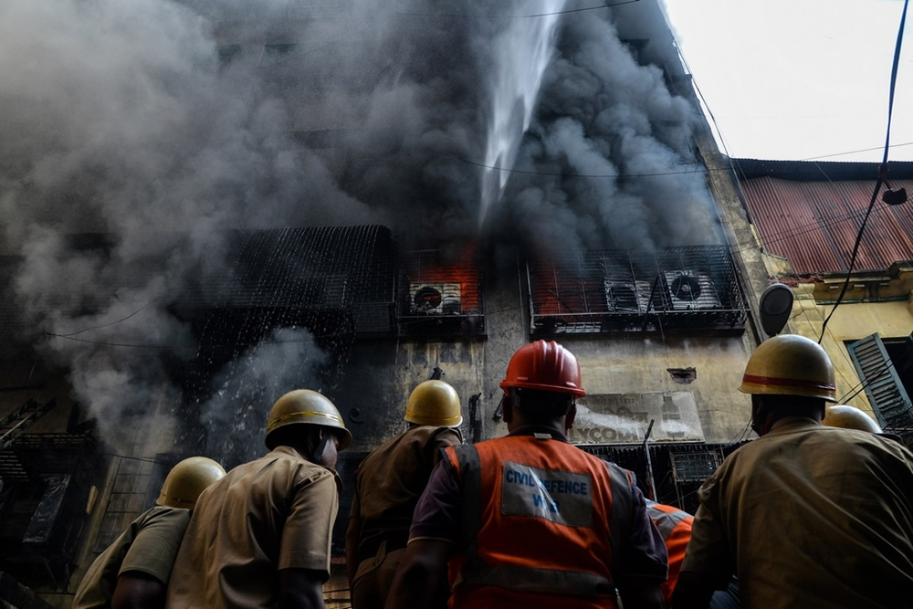 Inferno: Kolkata Bagree Market Fire - Photo Series By Debarshi Mukherjee