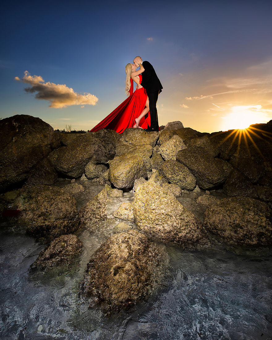 Photographer Adam Opris Captured Engagement Shoot With Adventurous Couple In A Epic Way