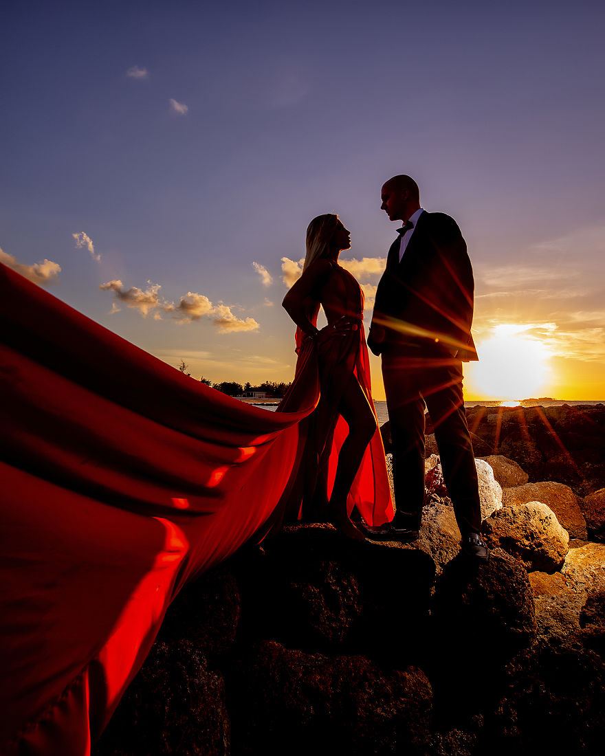 Photographer Adam Opris Captured Engagement Shoot With Adventurous Couple In A Epic Way