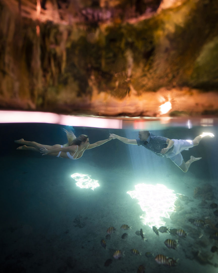 Photographer Adam Opris Captured Engagement Shoot With Adventurous Couple In A Epic Way