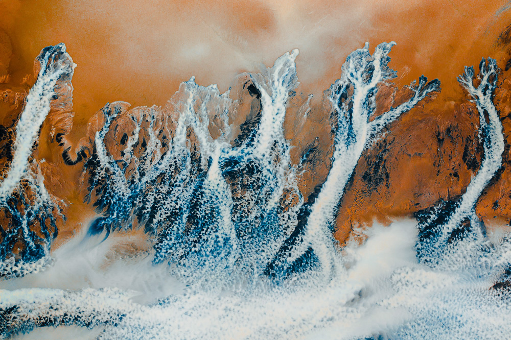 Abstract Rivers: Iceland From Above by Gabor Nagy