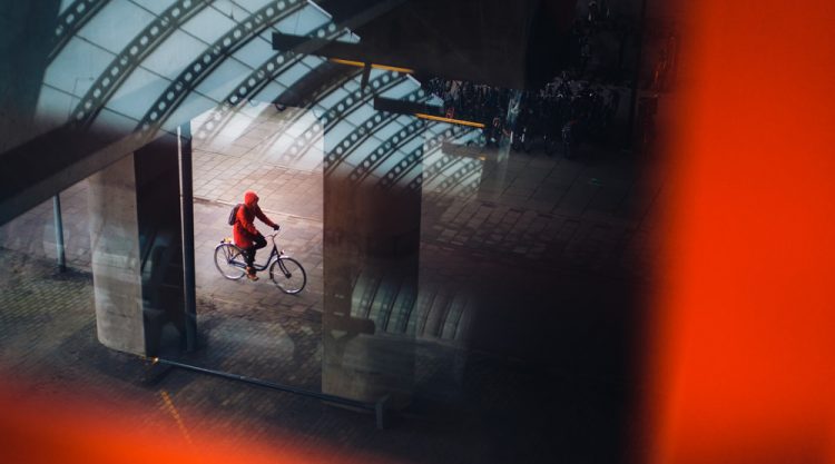 Biker in Red, Amsterdam