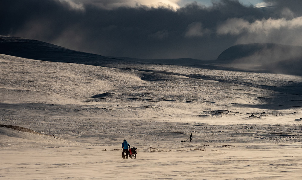 Kungsleden: Cycling Under Aurora Borealis by Jakub Rybicki