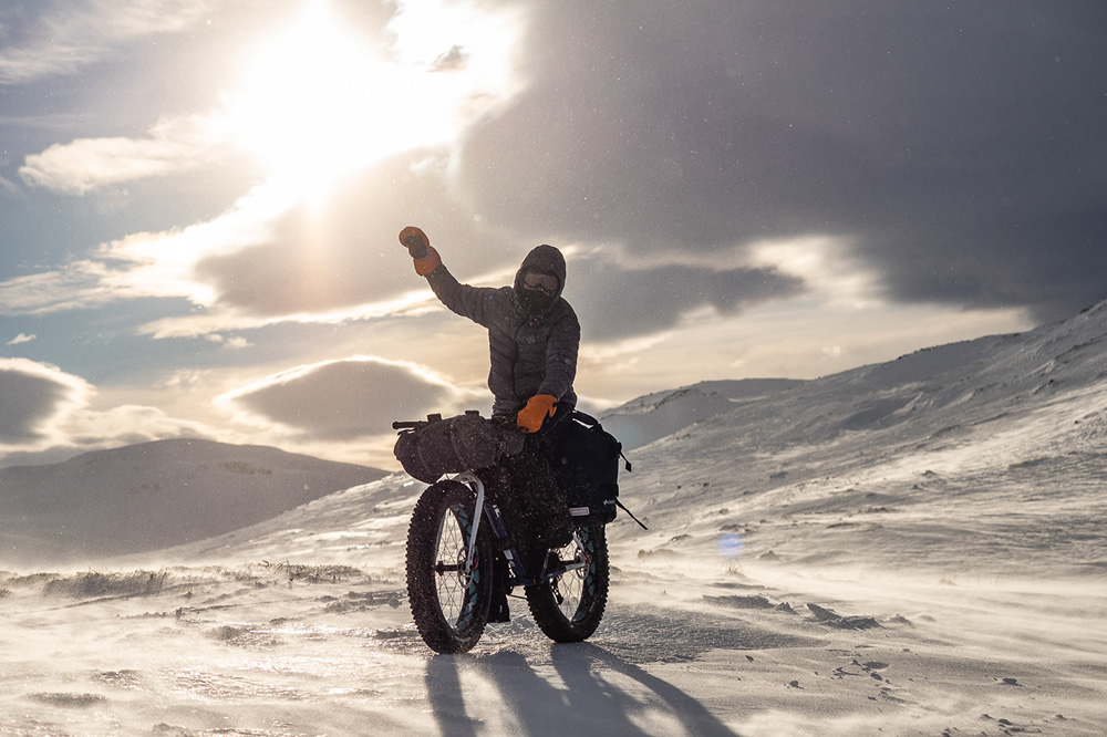 Kungsleden: Cycling Under Aurora Borealis by Jakub Rybicki