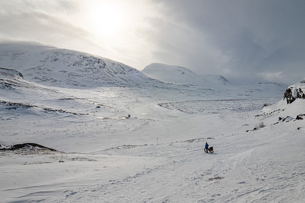 Kungsleden: Cycling Under Aurora Borealis by Jakub Rybicki