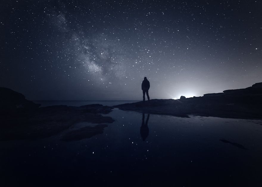 Me In Front Of The Lens Looking At The Milky Way (Black Sea)