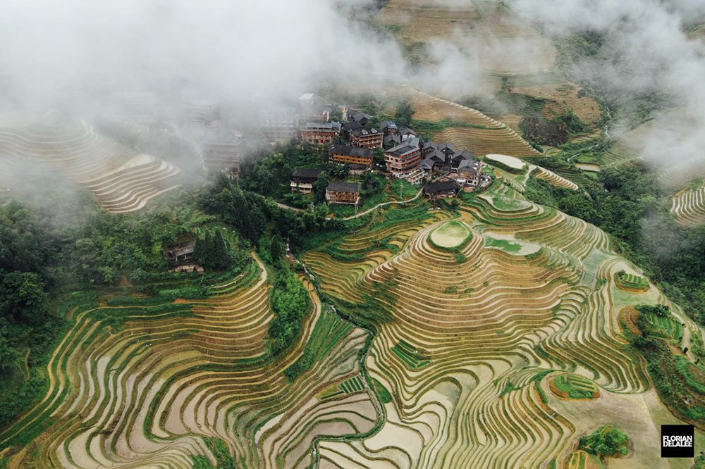 Tiantouzhai Village - Landscape Terrace Series by Florian Delalee