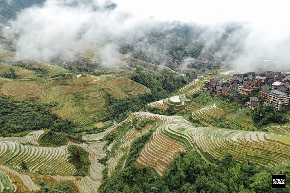 Tiantouzhai Village - Landscape Terrace Series by Florian Delalee