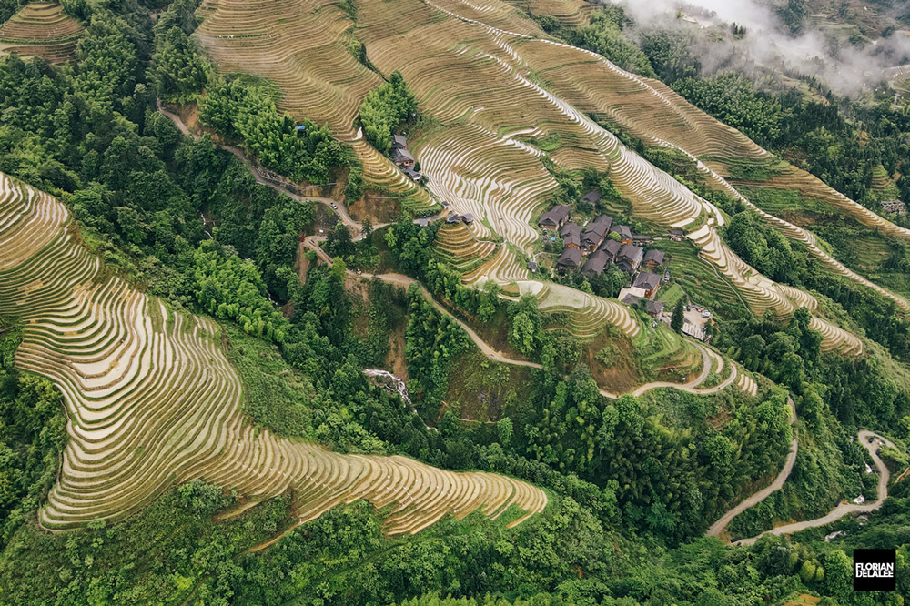 Tiantouzhai Village - Landscape Terrace Series by Florian Delalee