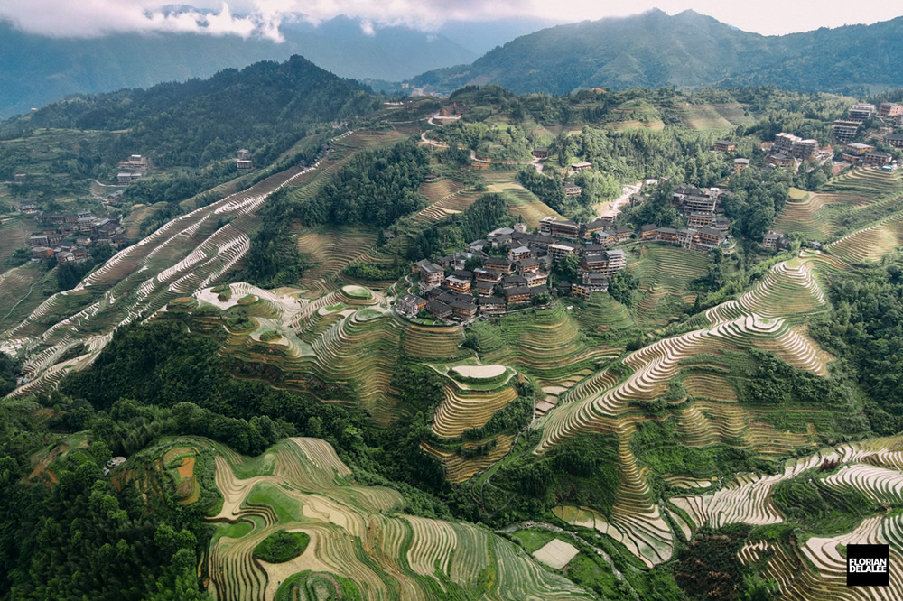 Tiantouzhai Village - Landscape Terrace Series by Florian Delalee