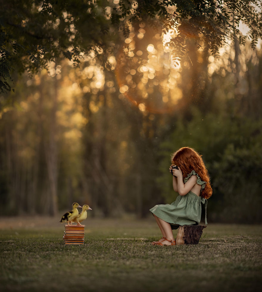 My Daughter's Beautiful Summer Holidays With Two Ducks By Maria Presser