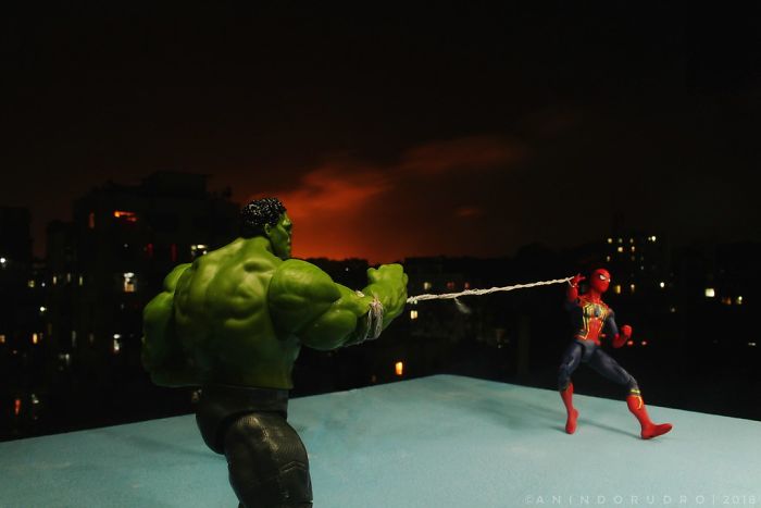 Miniature Toy Photography Super hero toys from DC and Marvel By Anindo Rudro