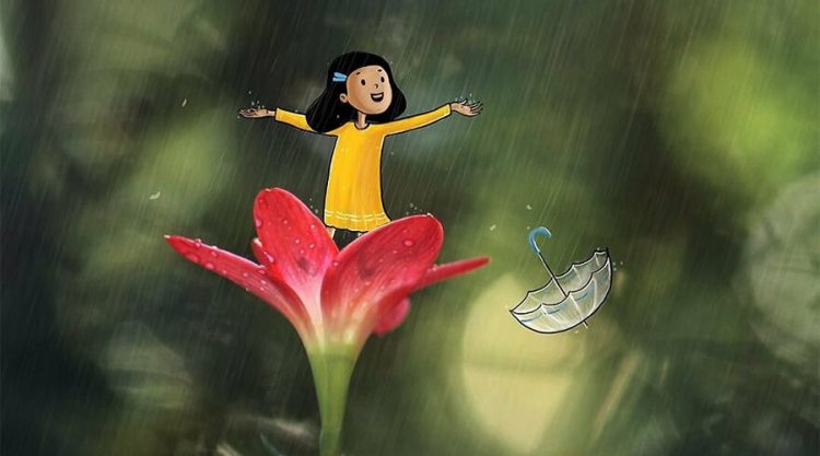 Yellow Girl: The Little Character Interacts With The Macro World By Vimal Chandran