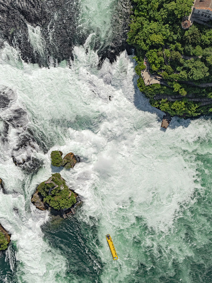 Rhine Falls: Amazing Aerial Photography By Bernhard Lang