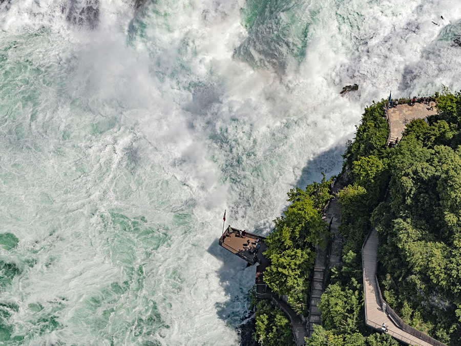 Rhine Falls: Amazing Aerial Photography By Bernhard Lang