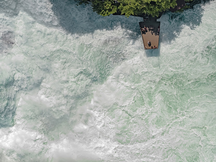 Rhine Falls: Amazing Aerial Photography By Bernhard Lang