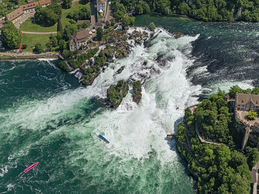 Rhine Falls: Amazing Aerial Photography By Bernhard Lang