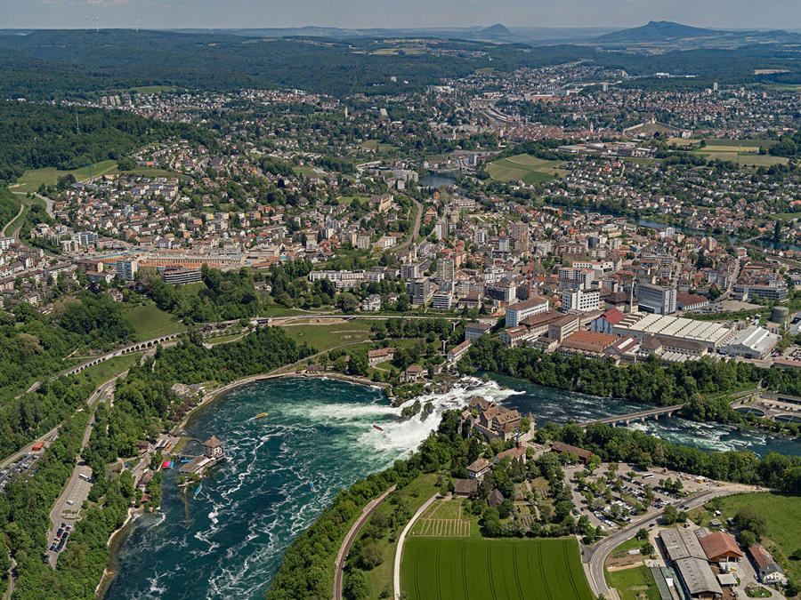 Rhine Falls: Amazing Aerial Photography By Bernhard Lang