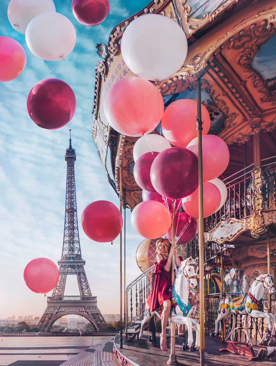 Magical Photos Inspired By Balloons, Bubbles, And Lights By Kristina Makeeva