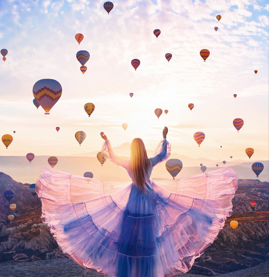 Magical Photos Inspired By Balloons, Bubbles, And Lights By Kristina Makeeva